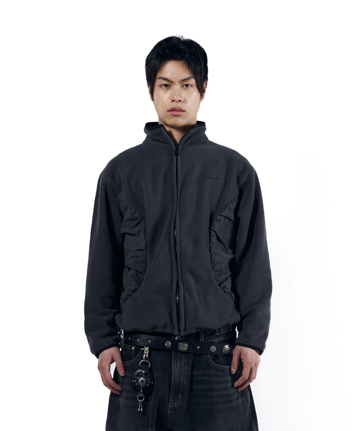 아캄(AAKAM) Contrast Fleece Jacket (Gray)