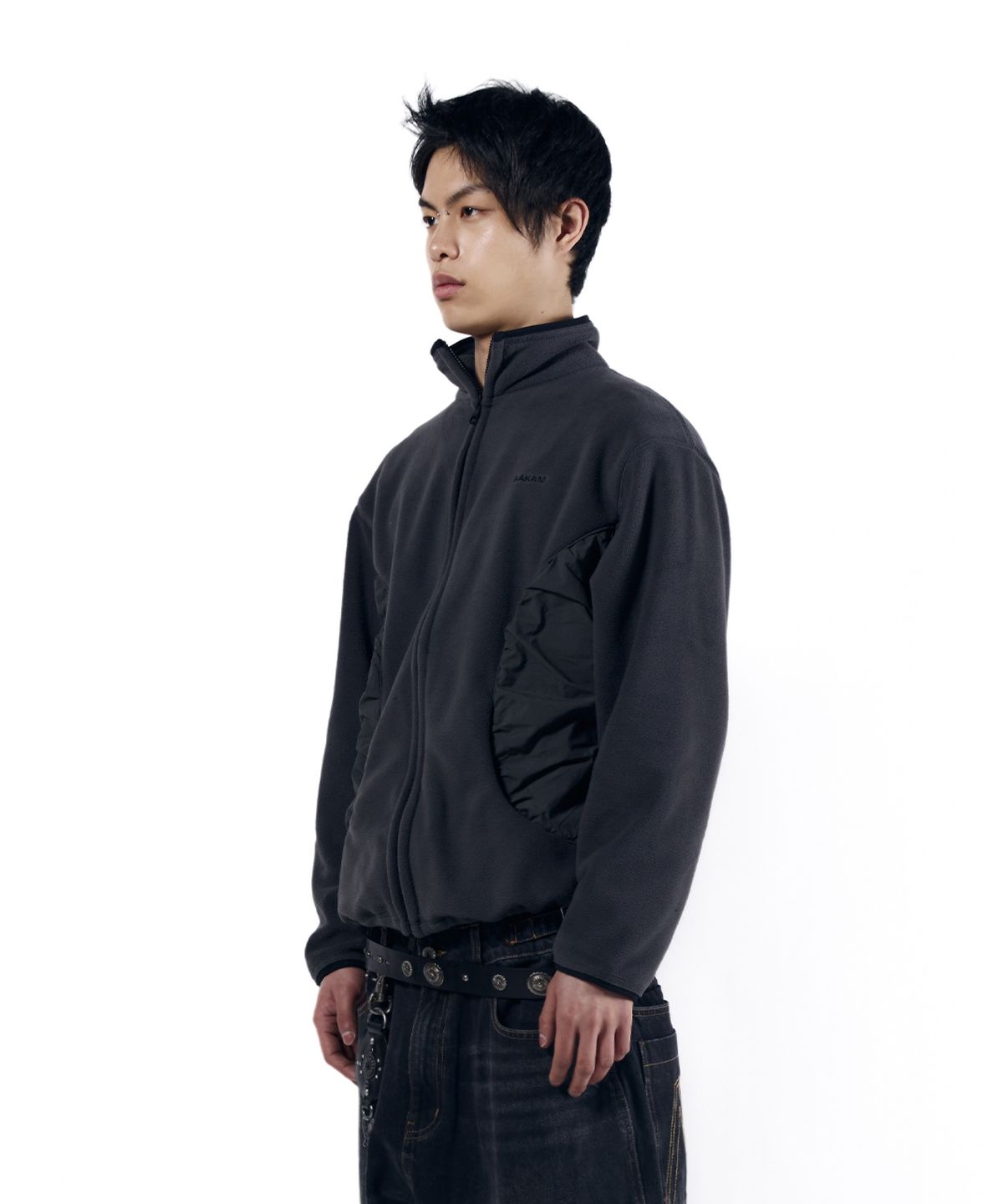 아캄(AAKAM) Contrast Fleece Jacket (Gray)