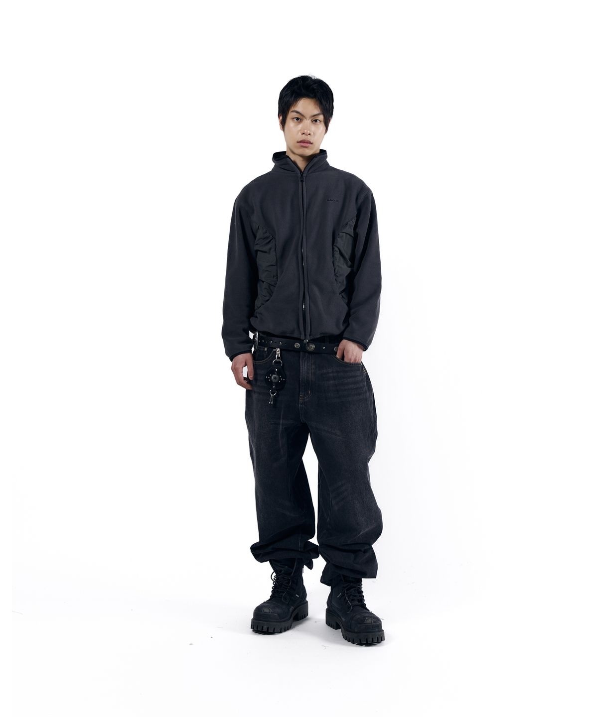 아캄(AAKAM) Contrast Fleece Jacket (Gray)