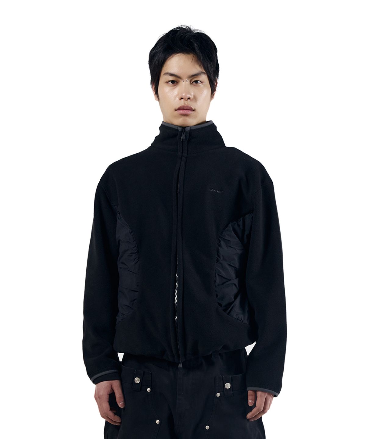 아캄(AAKAM) Contrast Fleece Jacket (Black)