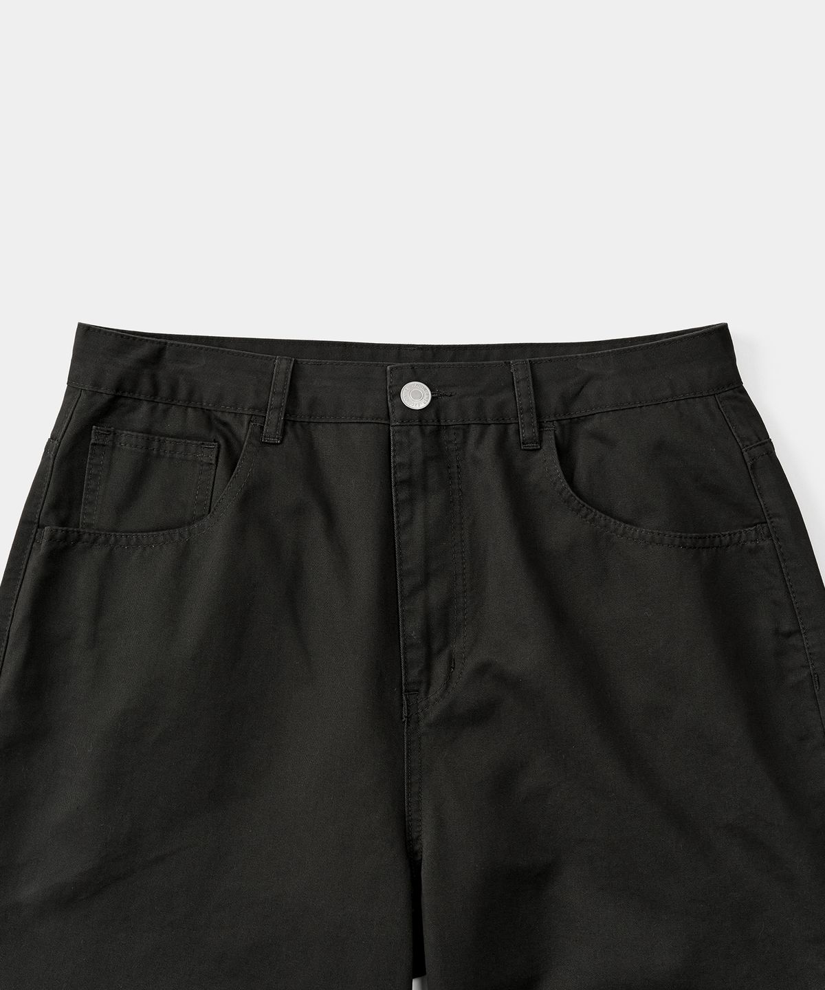 엑스컨테이너(EXCONTAINER) 커브드 와이드 코튼 팬츠 (BLACK)