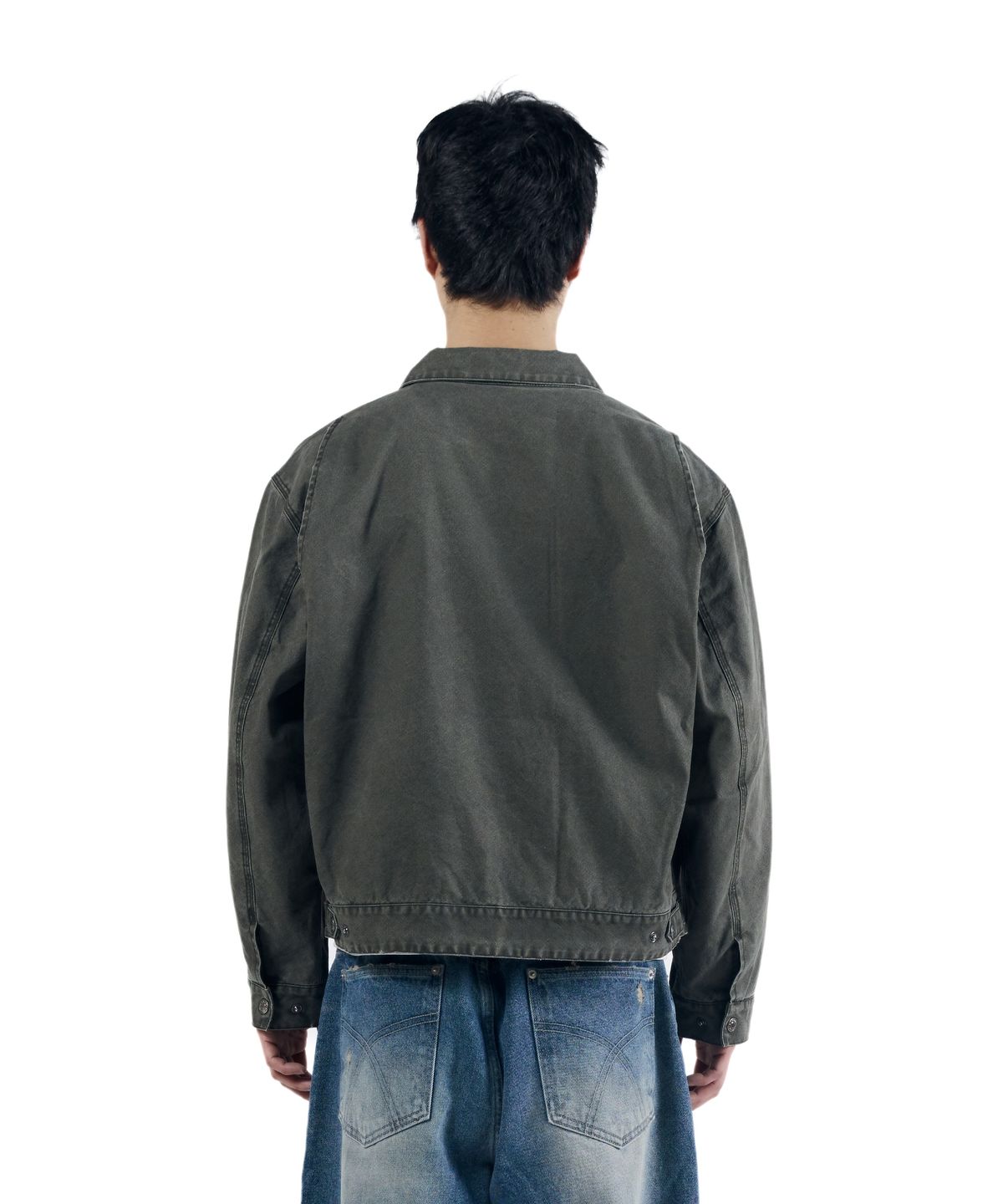 아캄(AAKAM) Walt Damaged Cotton Jacket (Khaki)