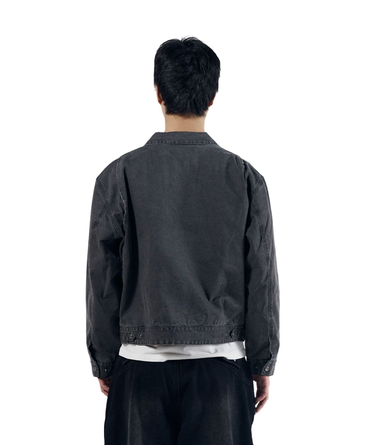 아캄(AAKAM) Walt Damaged Cotton Jacket (Black)