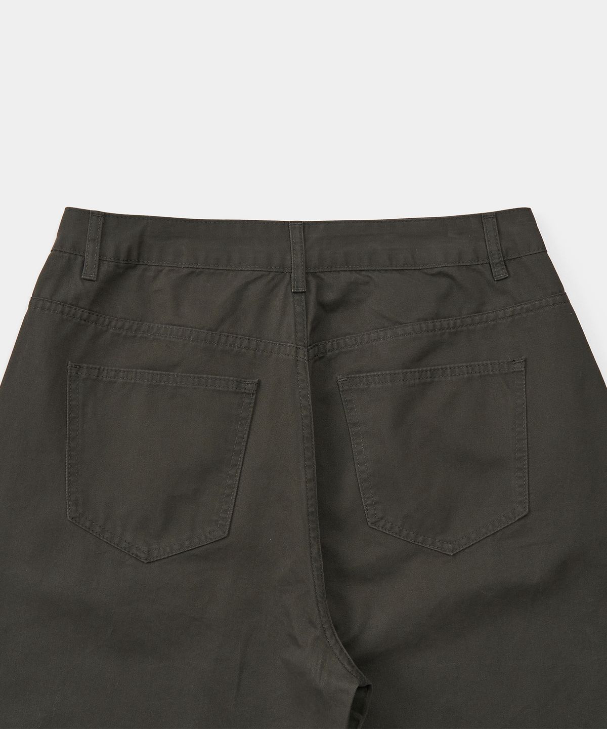 엑스컨테이너(EXCONTAINER) 커브드 와이드 코튼 팬츠 (BROWN)