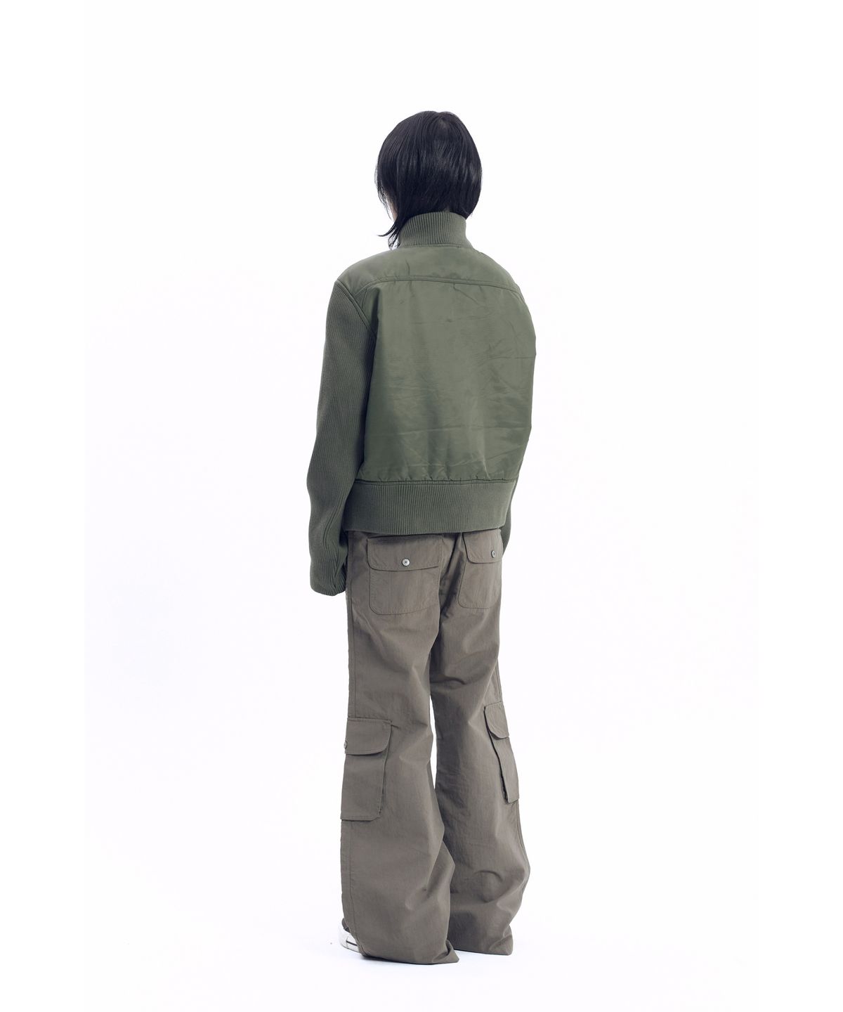 아캄(AAKAM) Knitted Nylon Jacket (Khaki)