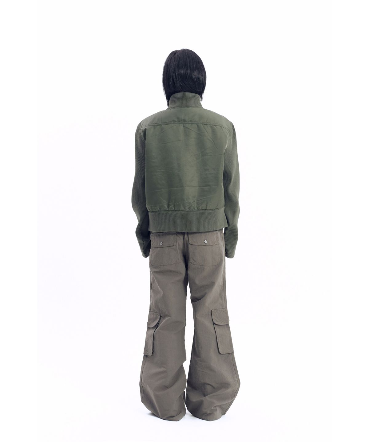 아캄(AAKAM) Knitted Nylon Jacket (Khaki)
