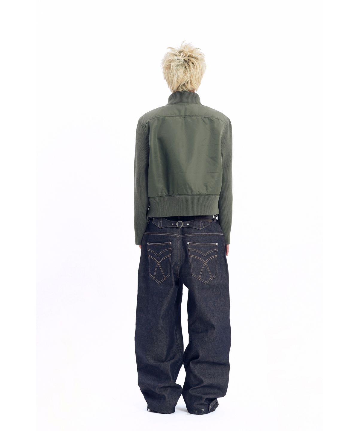 아캄(AAKAM) Knitted Nylon Jacket (Khaki)