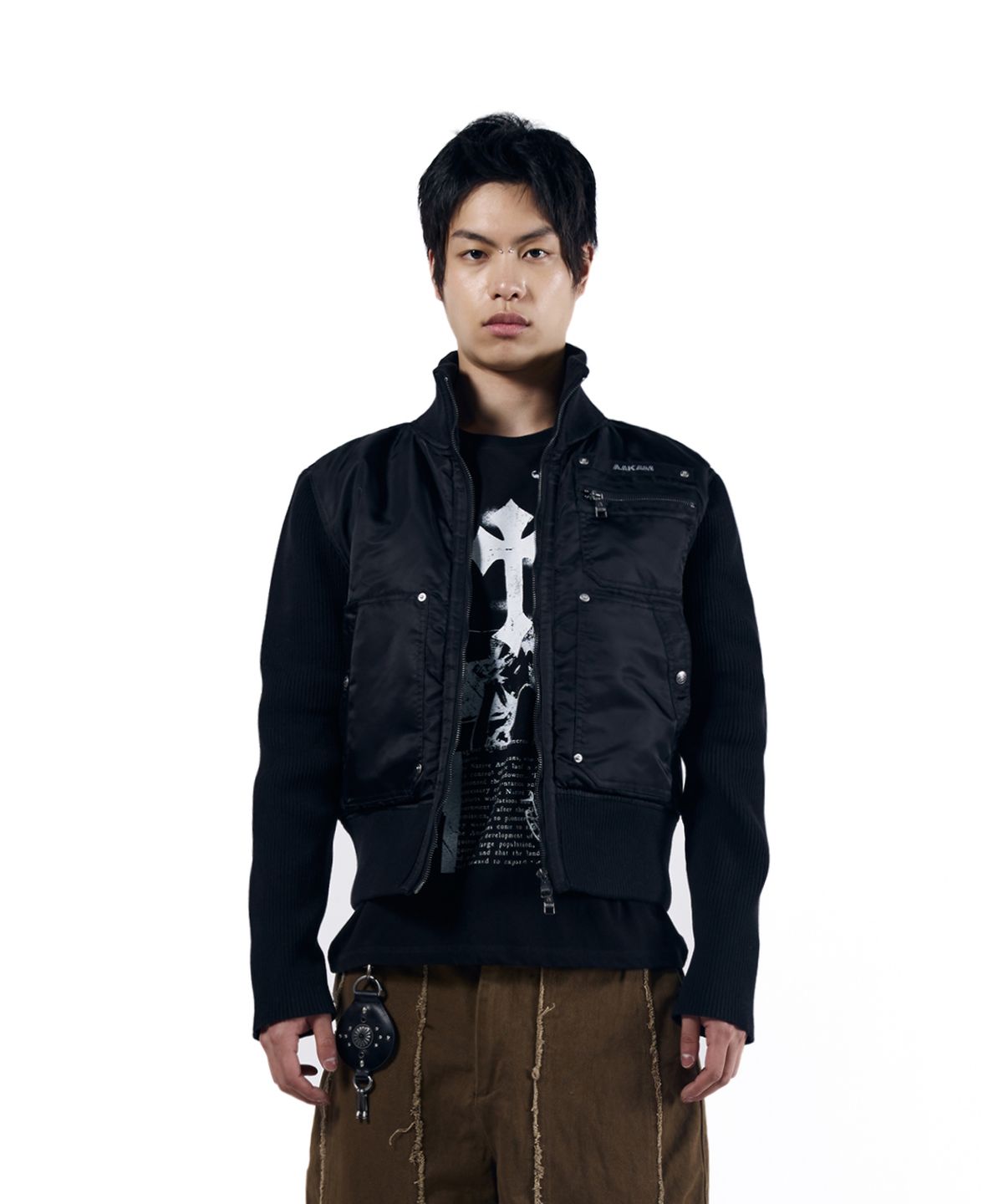아캄(AAKAM) Knitted Nylon Jacket (Black)