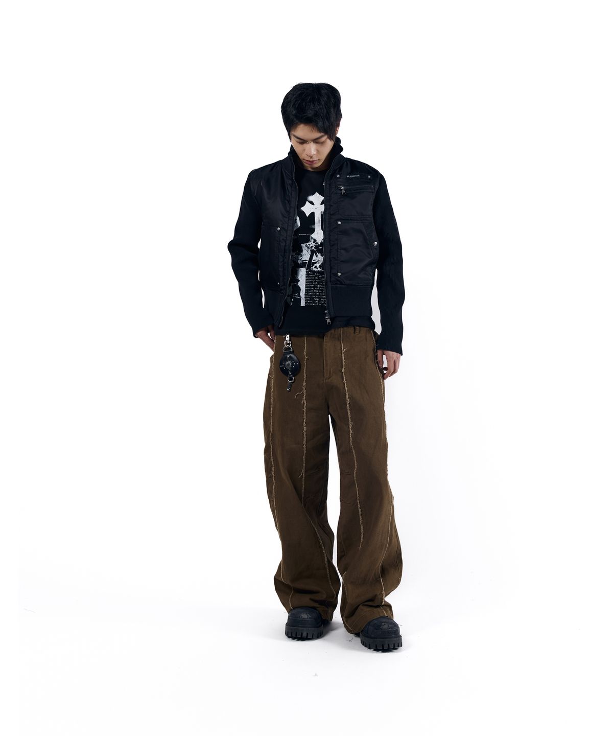 아캄(AAKAM) Knitted Nylon Jacket (Black)
