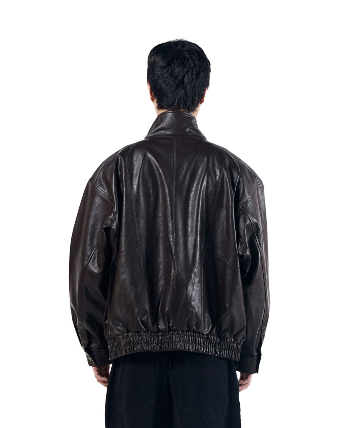 아캄(AAKAM) Dad Leather Jacket (Brown)