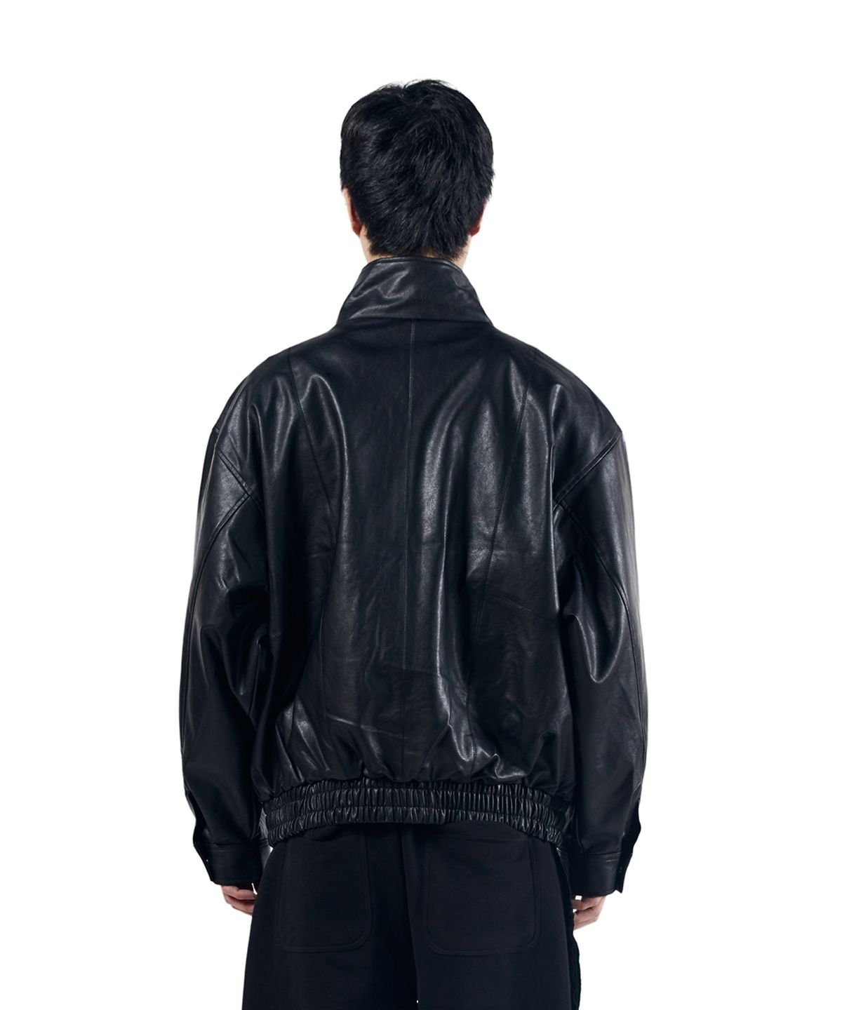 아캄(AAKAM) Dad Leather Jacket (Black)