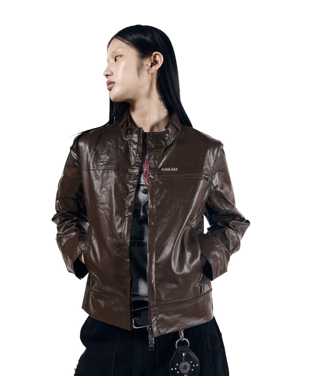 아캄(AAKAM) Technical Coated Jacket (Brown)