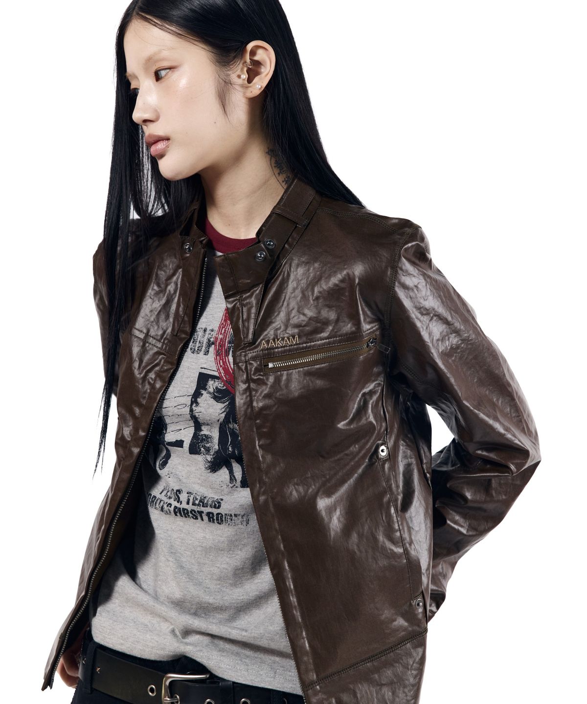 아캄(AAKAM) Technical Coated Jacket (Brown)