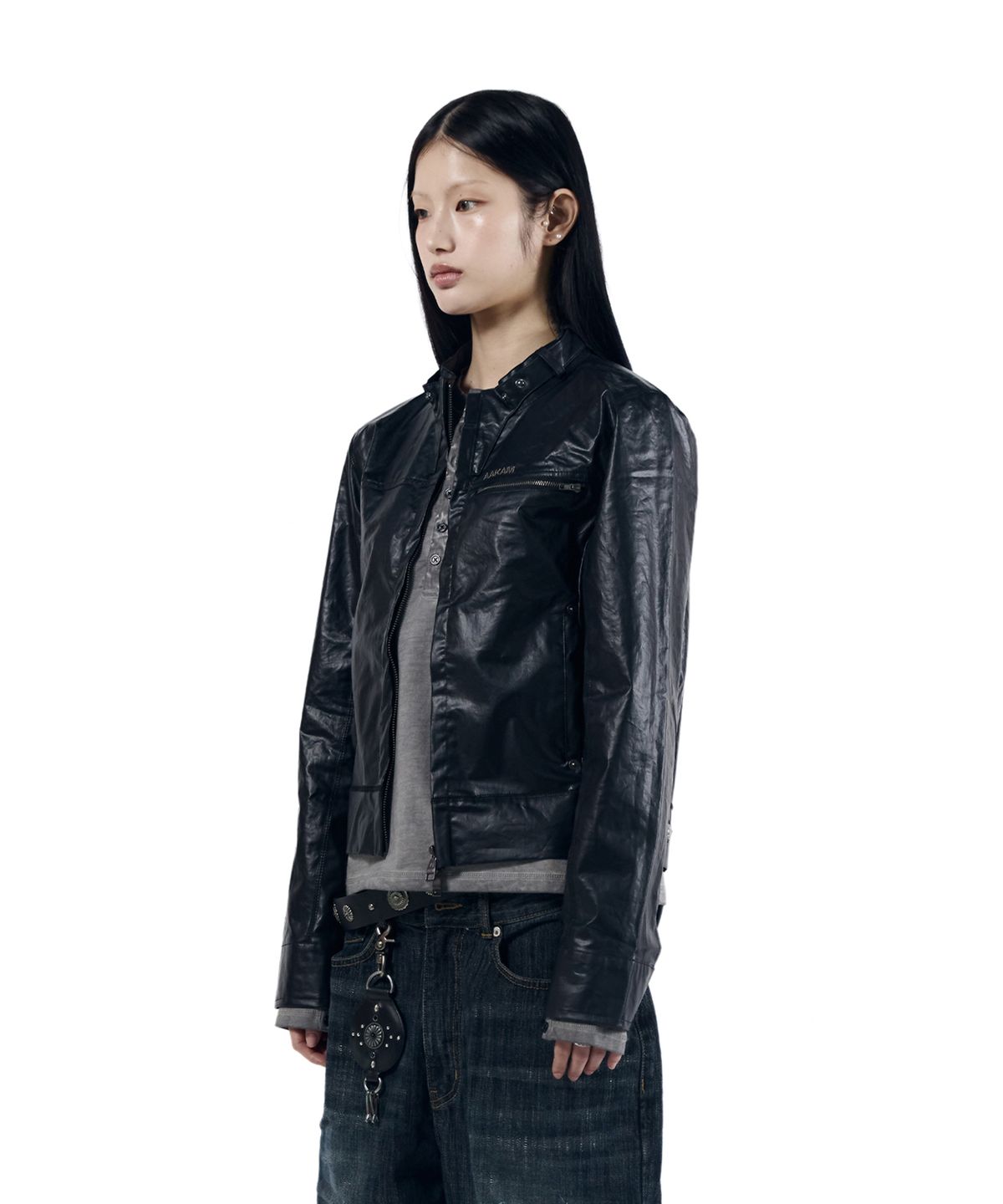 아캄(AAKAM) Technical Coated Jacket (Black)