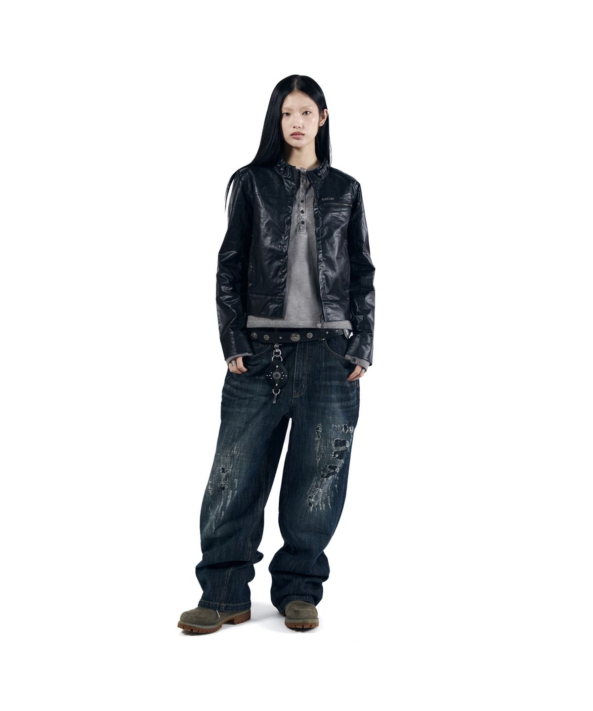 아캄(AAKAM) Technical Coated Jacket (Black)