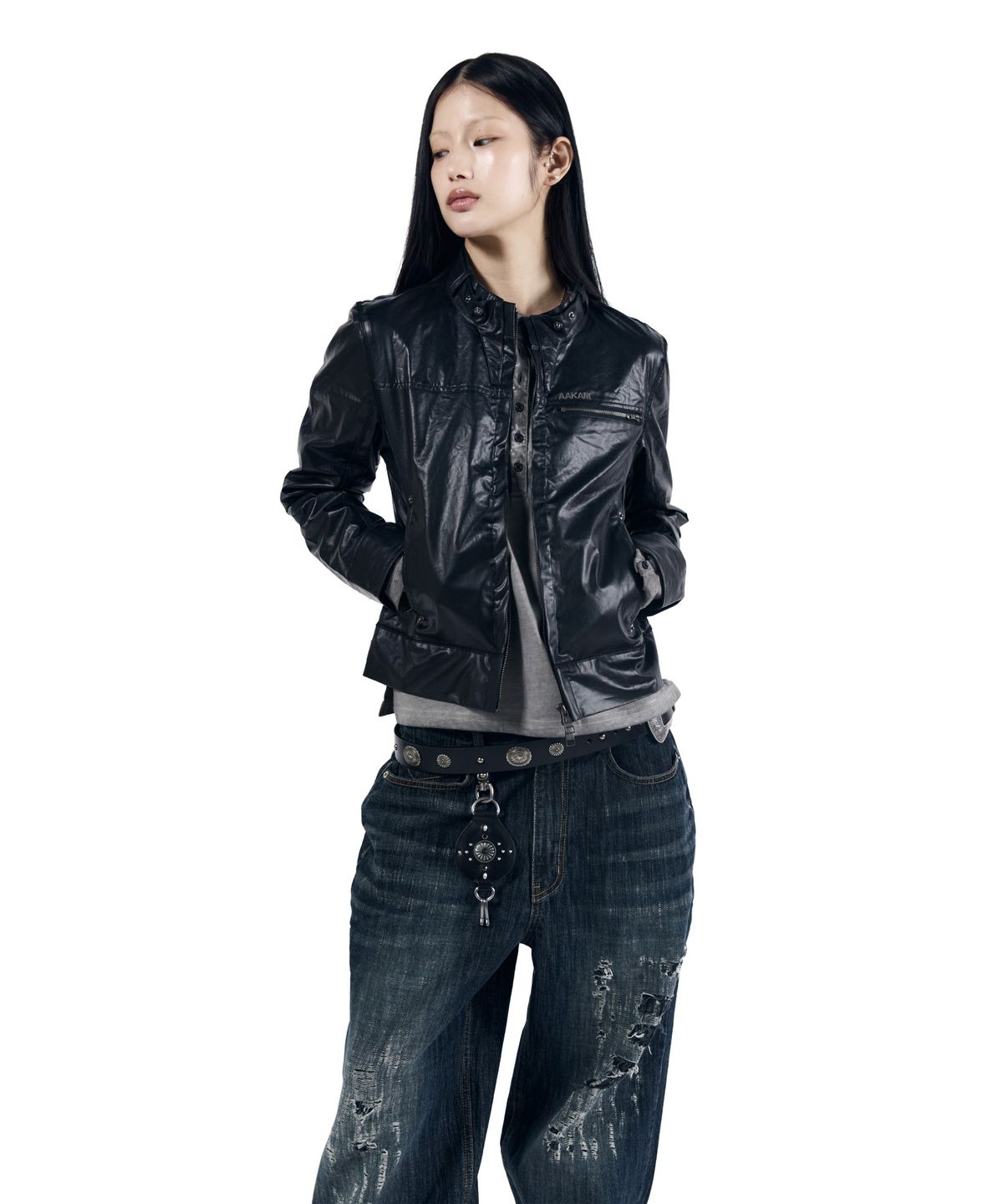 아캄(AAKAM) Technical Coated Jacket (Black)