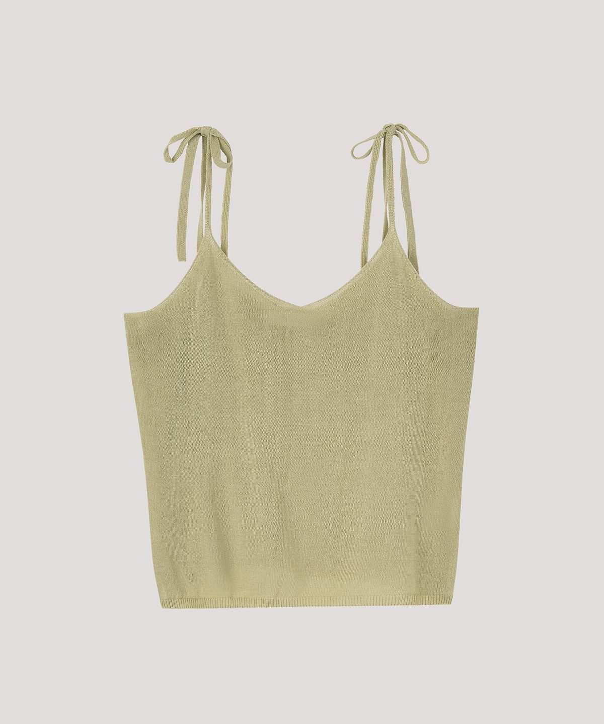더 릴(THE LILLE) Twoway String Sleeveless Knit_Light Olive