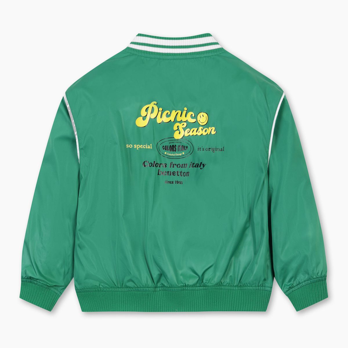 베네통키즈(BENETTONKIDS) 글로시 블루종 점퍼_QAJP02611GN