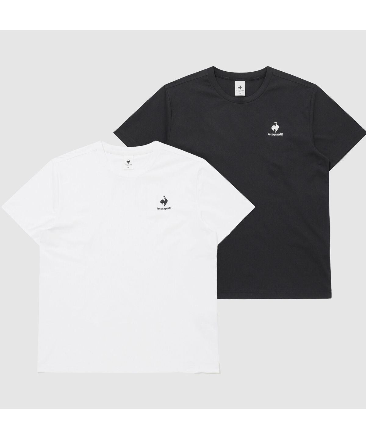르꼬끄(LECOQ) 유니 르프레쉬 2pack 반팔티 - 화이트+블랙 QR313JRS91