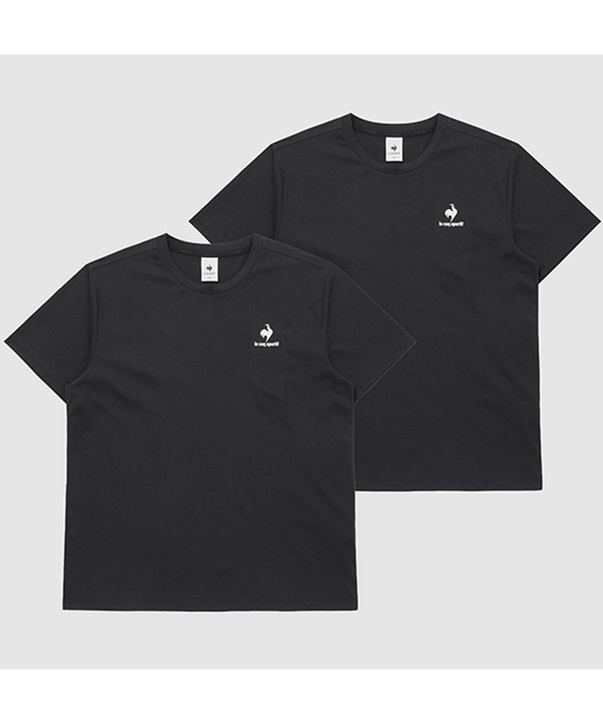 르꼬끄(LECOQ) 유니 르프레쉬 2pack 반팔티 - 블랙 QR313JRS91