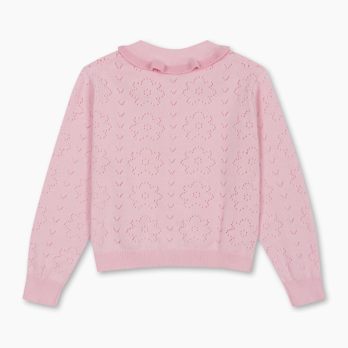 베네통키즈(BENETTONKIDS) 베베핑크 플라워 가디건_QAKC03611PK