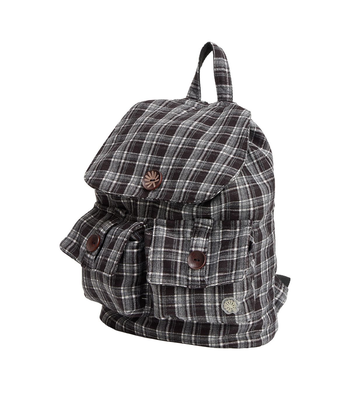 단델(DANDEL) DD plaid check rucksack (BLACK)