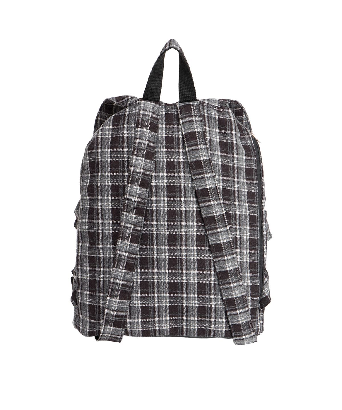 단델(DANDEL) DD plaid check rucksack (BLACK)