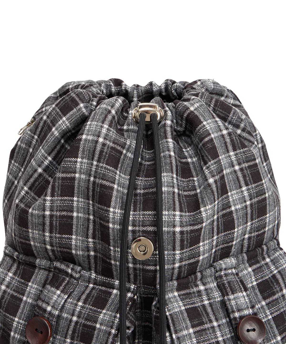 단델(DANDEL) DD plaid check rucksack (BLACK)