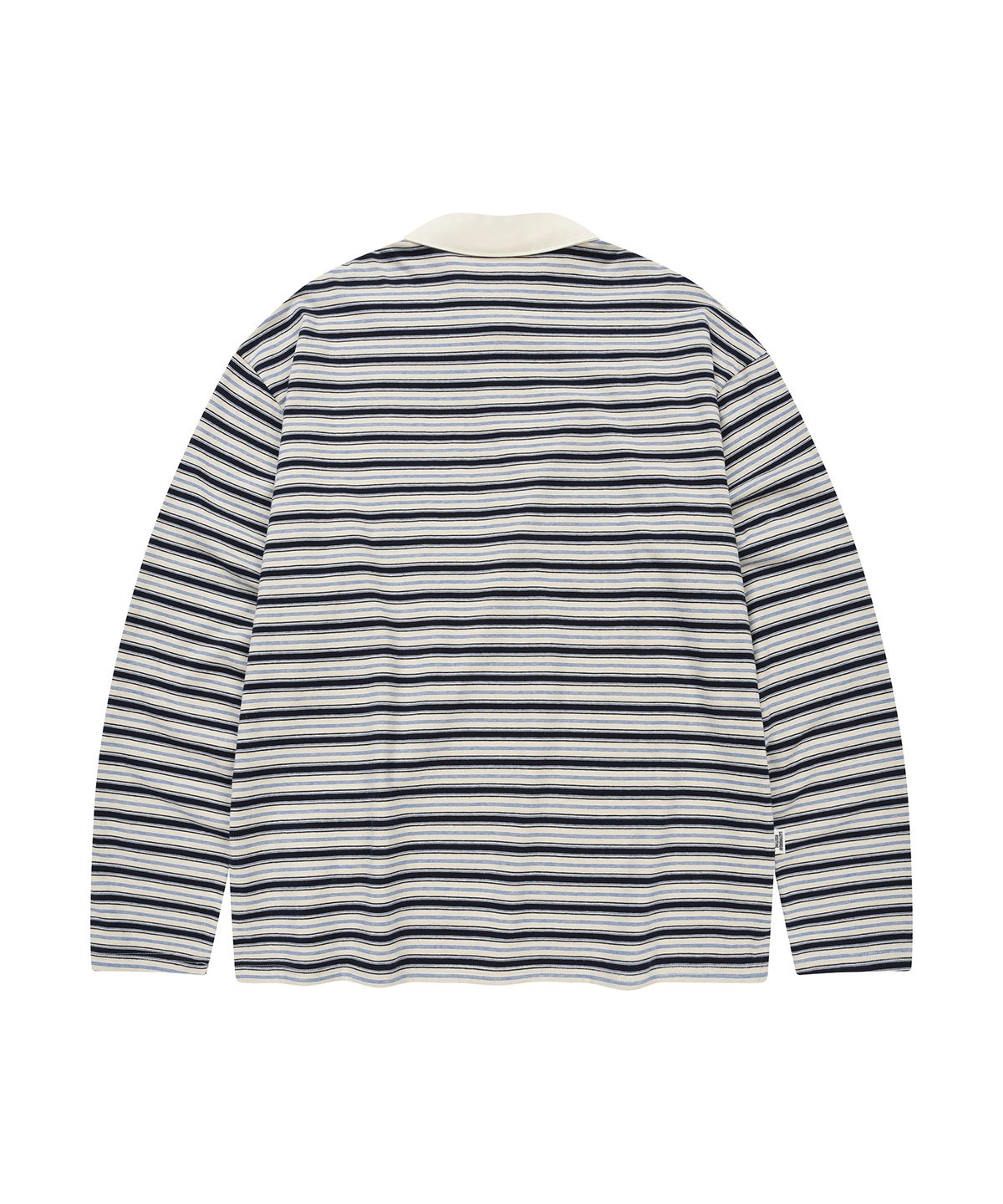 엘엠알(LMR) 멀티 스트라이프 카라 긴팔 티셔츠 NAVY