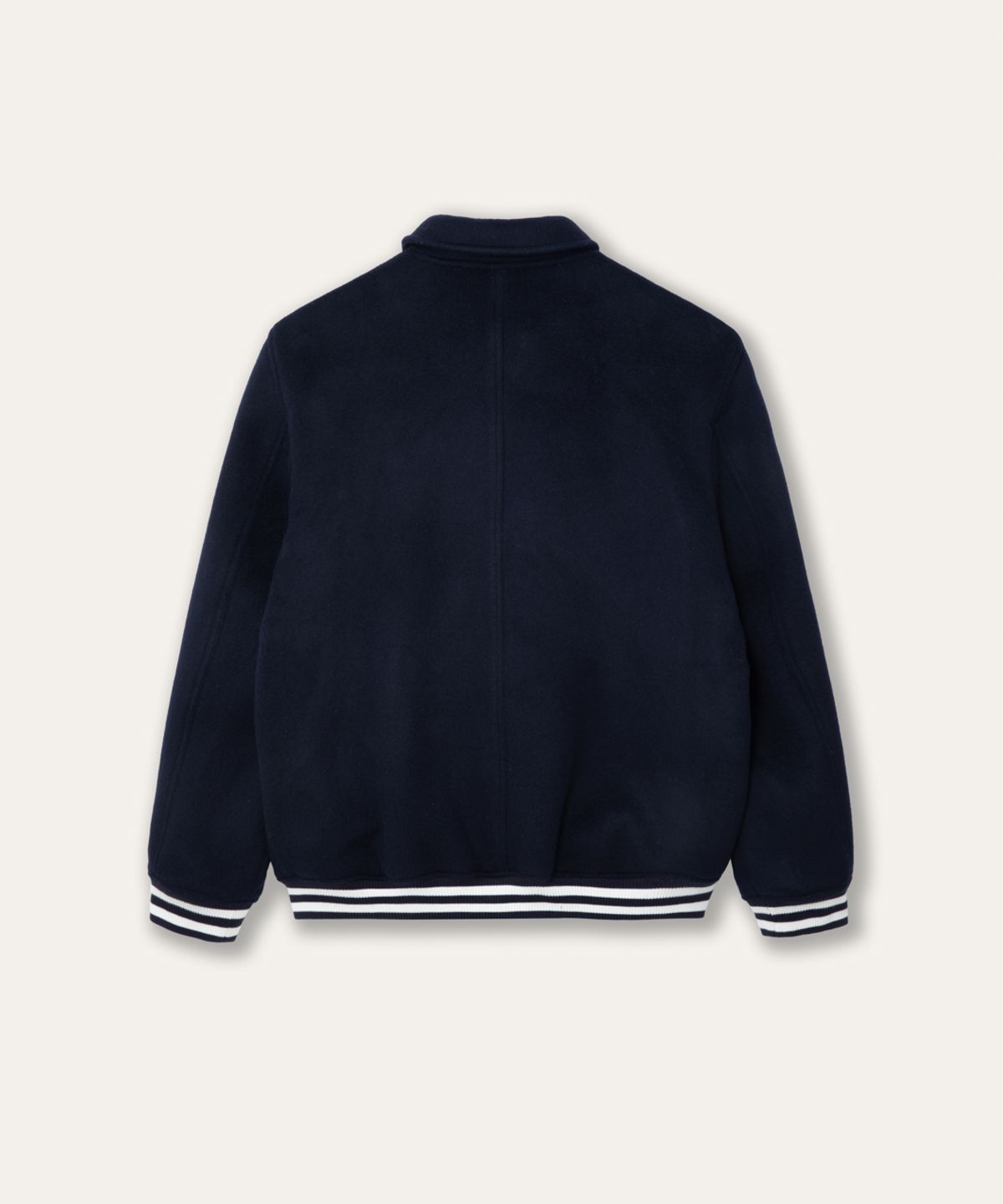 비베르데(VIIVERDE) Wool Varsity Jacket Navy