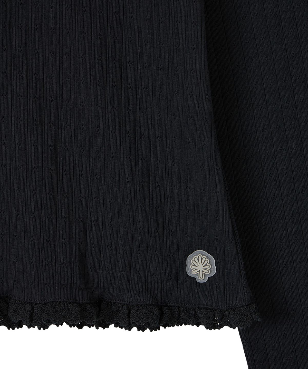 단델(DANDEL) DD diagonal henley neck long sleeve (BLACK)