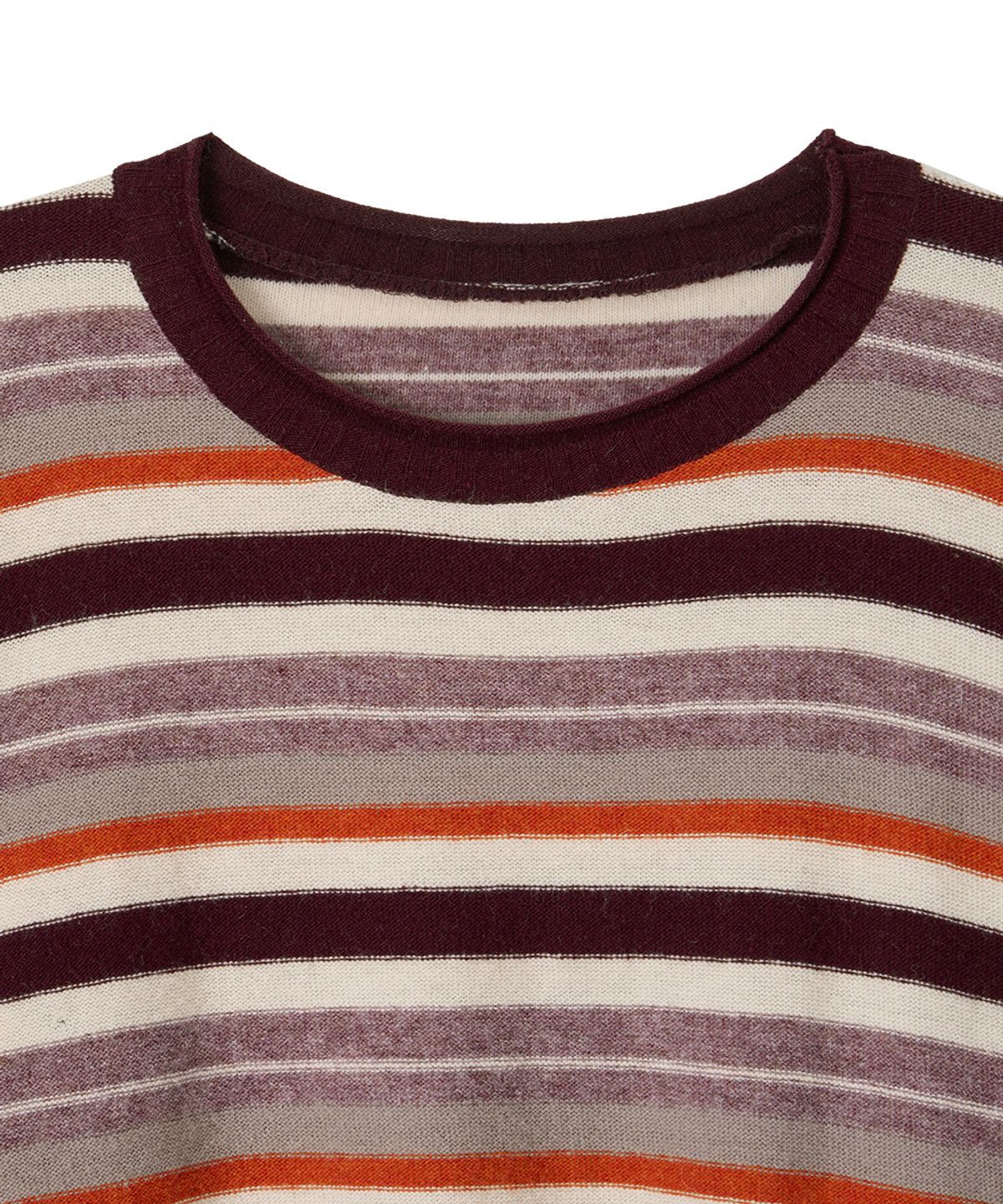 단델(DANDEL) DD mori stripe damaged knit (PURPLE)