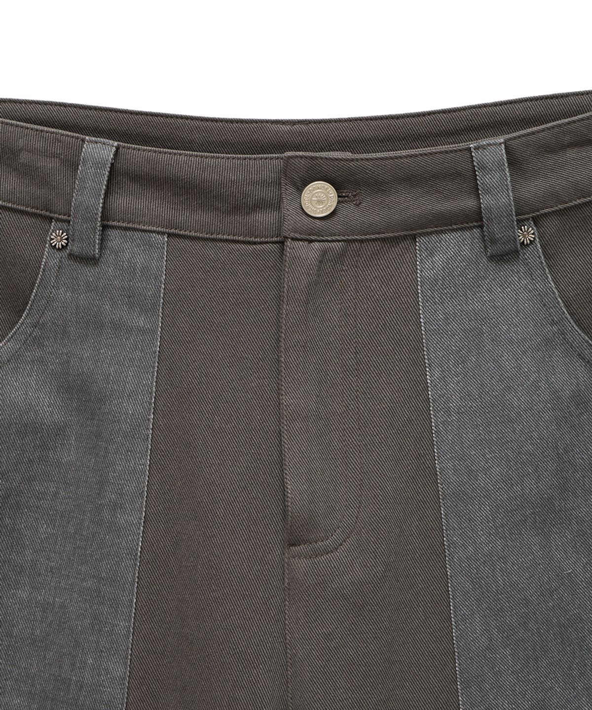 단델(DANDEL) DD dyed fatigue roll-up pants (CHARCOAL)