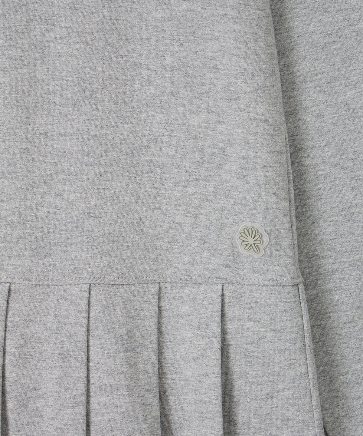 단델(DANDEL) DD henley neck pleated midi dress (GREY)