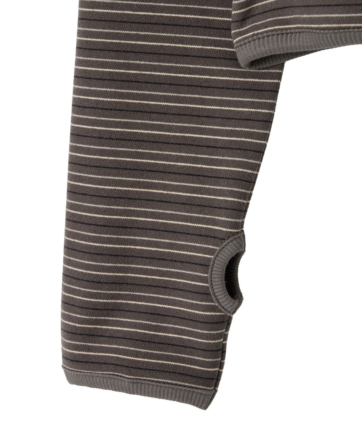 단델(DANDEL) DD stripe trim hoodie zip-up (BROWN)