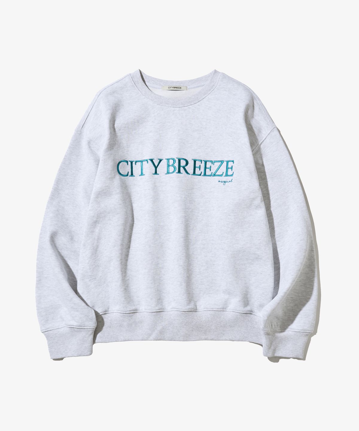 시티브리즈(CITYBREEZE) 시티 새틴 자수 스웨트 셔츠_3COLORS