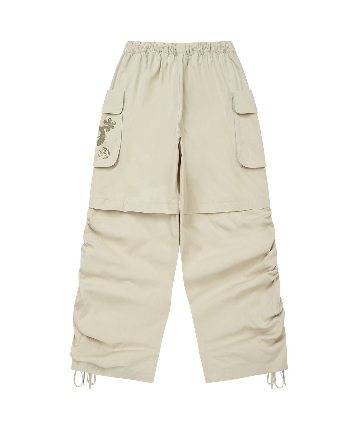 엘엠알(LMR) 셔링 포인트 스트링 카고 팬츠 BEIGE