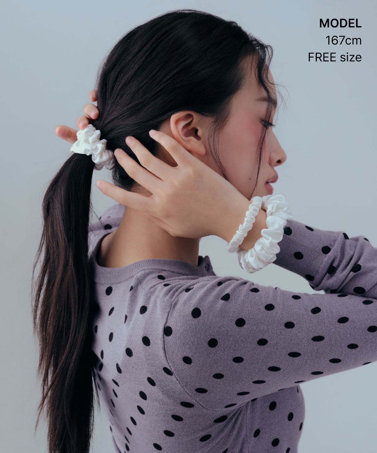 무신사 스탠다드 우먼(MUSINSA STANDARD WOMAN) 우먼즈 실크 스크런치_미디엄 [오프 화이트]