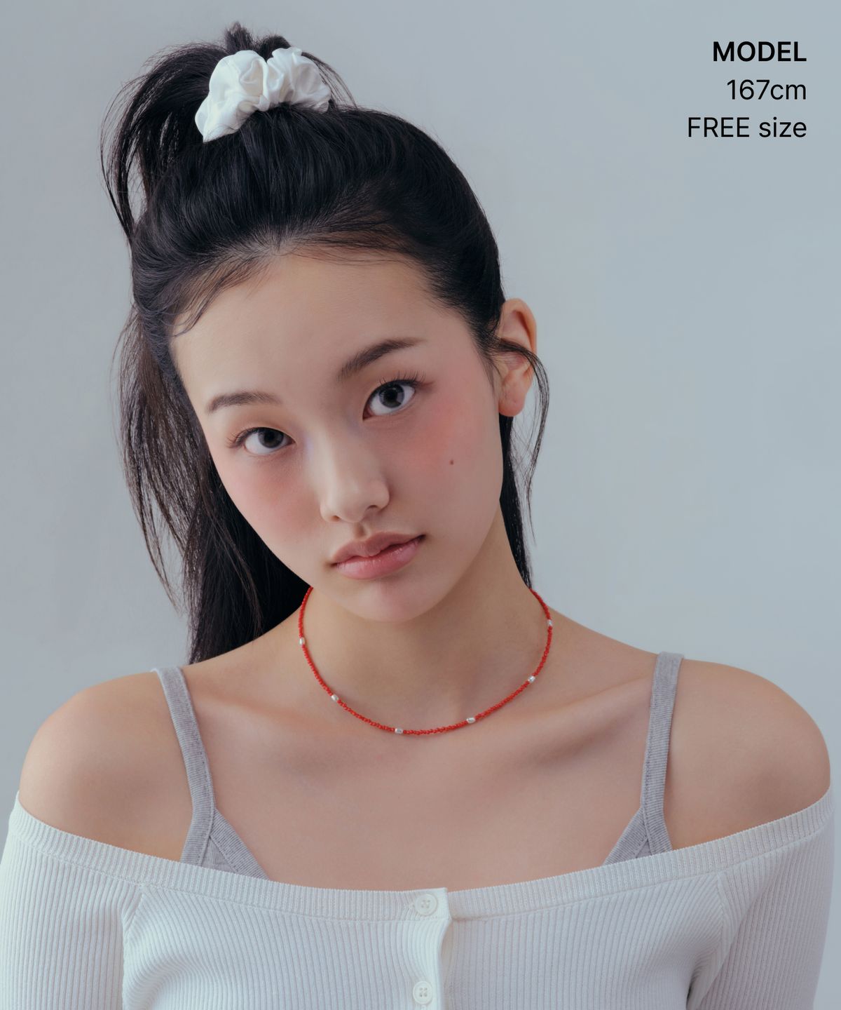 무신사 스탠다드 우먼(MUSINSA STANDARD WOMAN) 우먼즈 실크 스크런치_라지 [오프 화이트]
