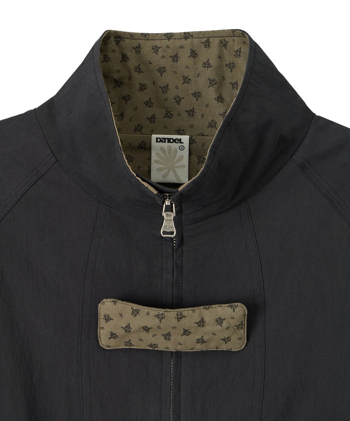 단델(DANDEL) DD floral lining tab jacket (BLACK)