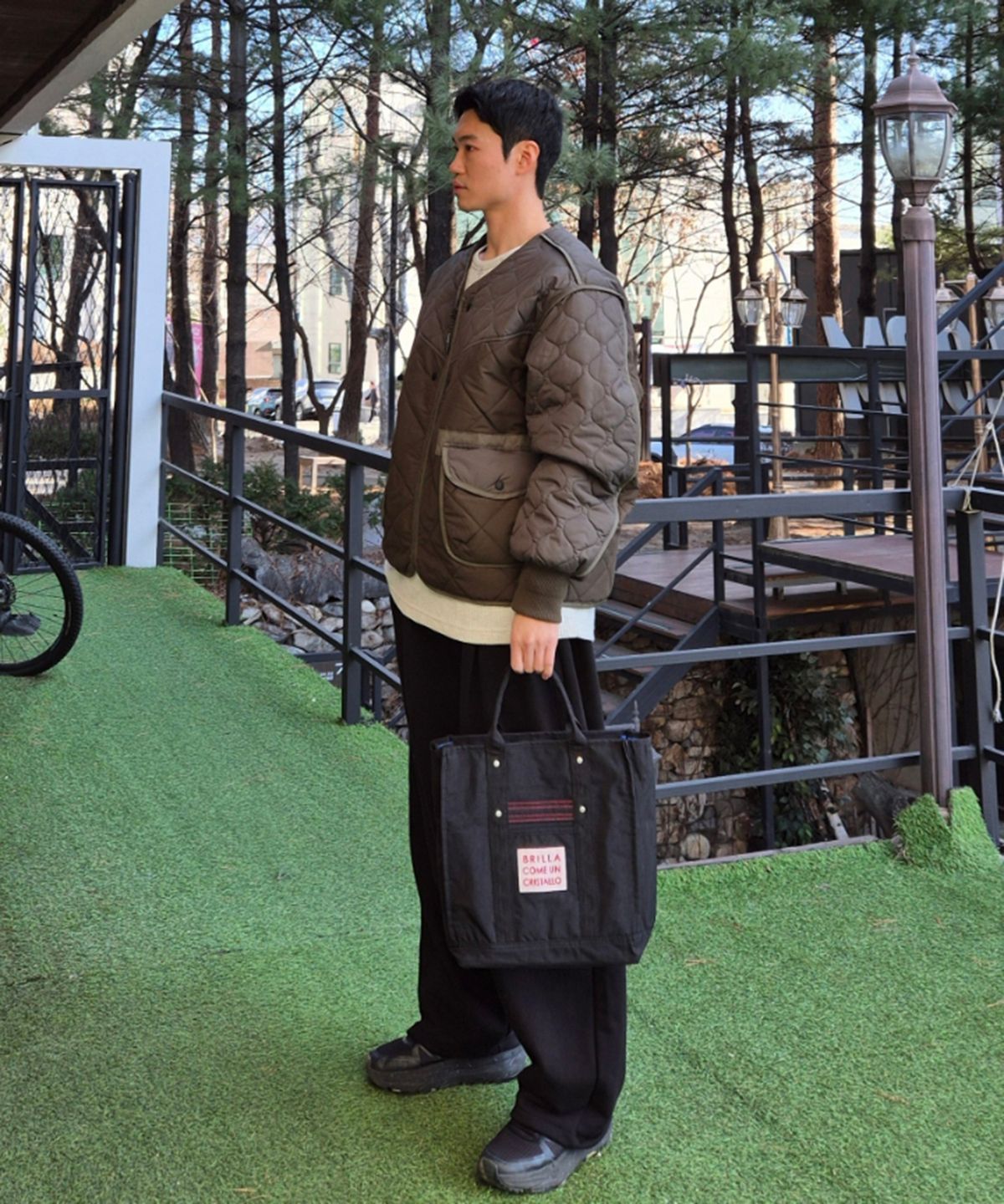 비비와이비(BBYB) 마체 나일론 토트 백 (블랙)