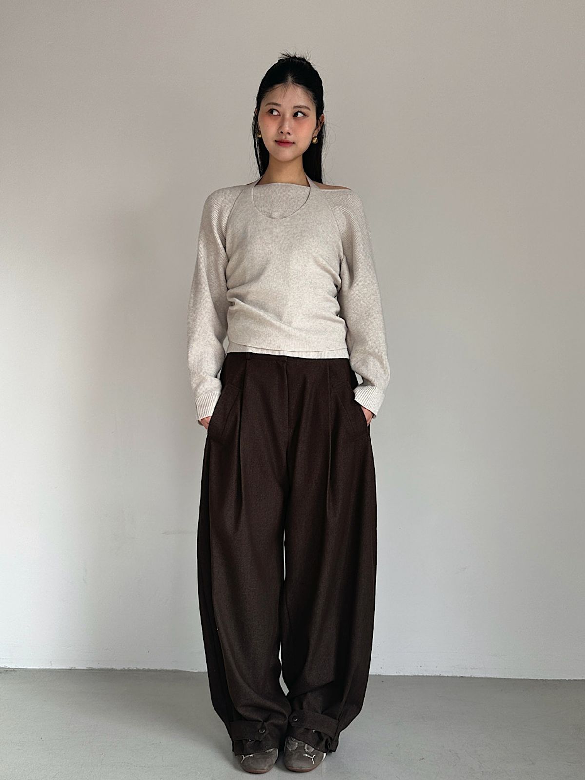 아포엠(APOEM) Contour Halter Knit Set (3C)