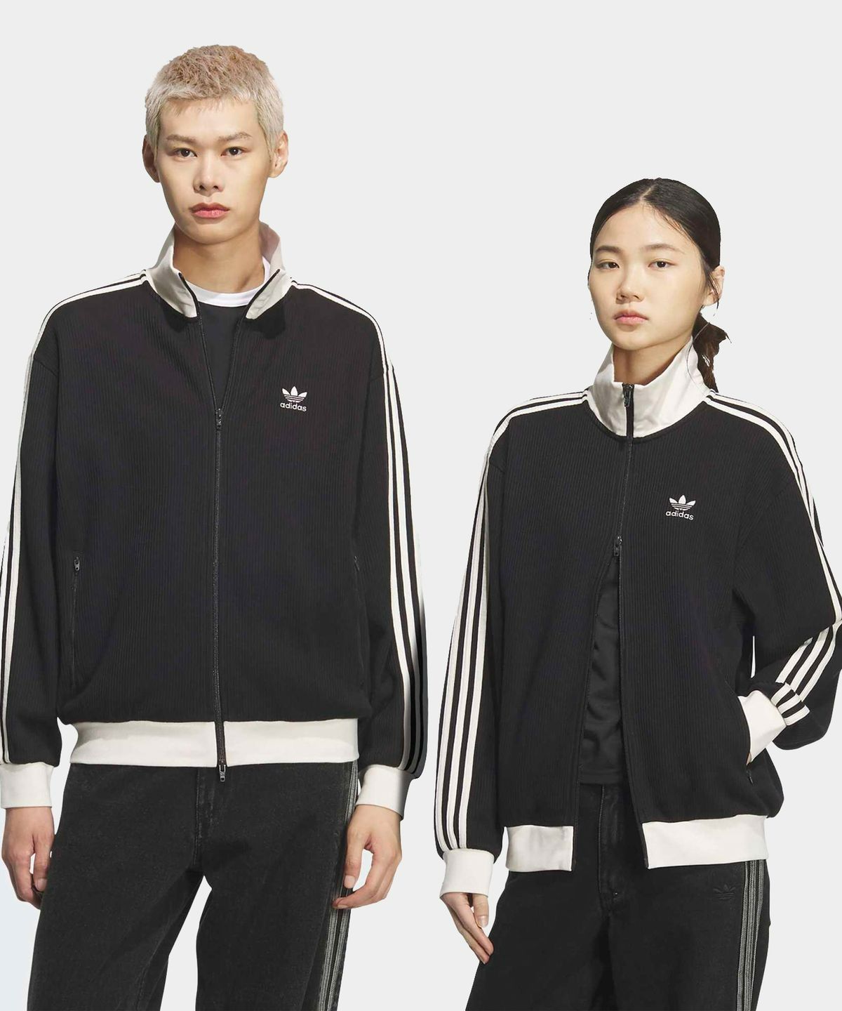 아디다스(ADIDAS) 와플 클래식 트랙탑 - 블랙 / KQ6863