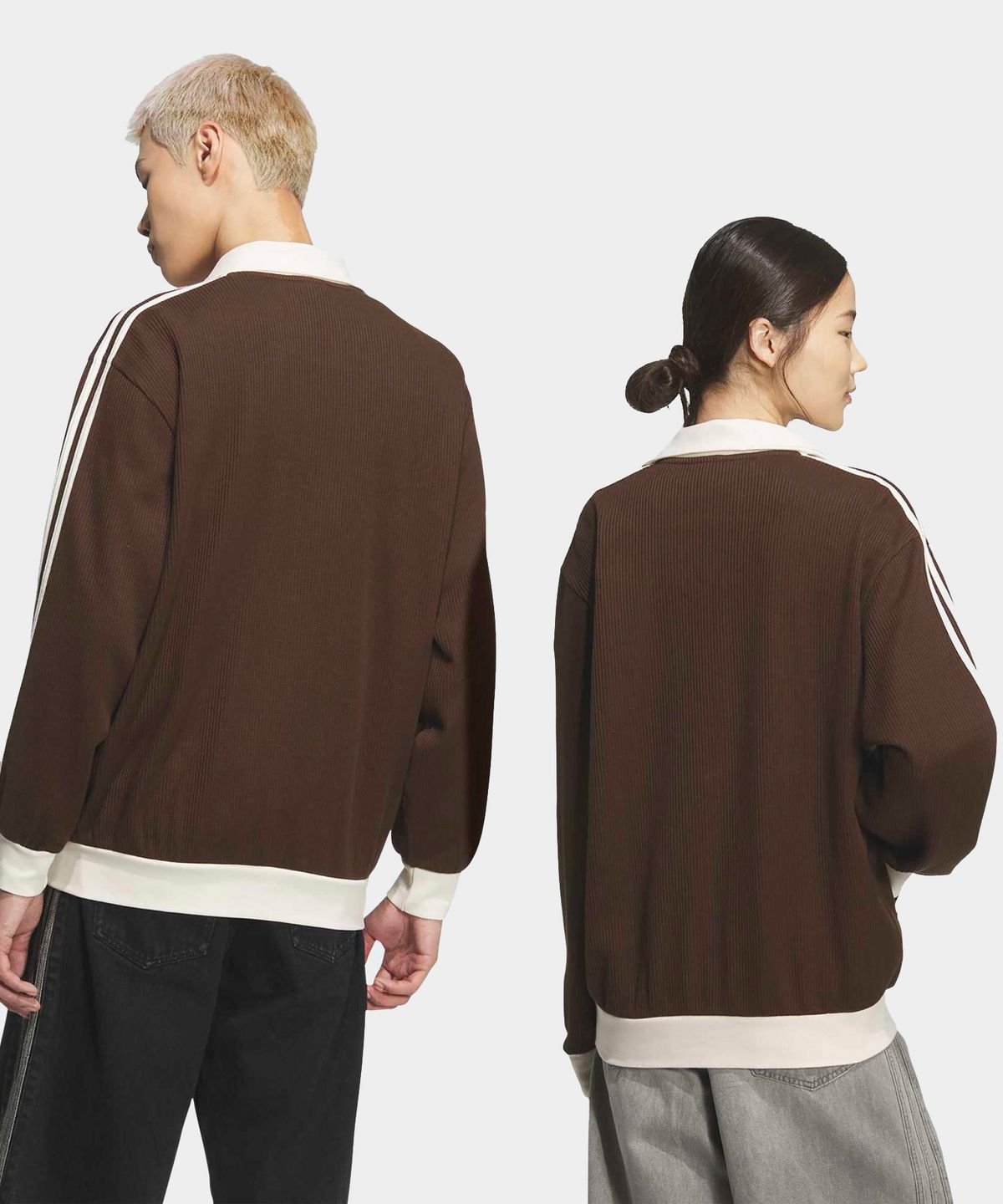 아디다스(ADIDAS) 와플 클래식 트랙탑 - 다크브라운 / KQ6865