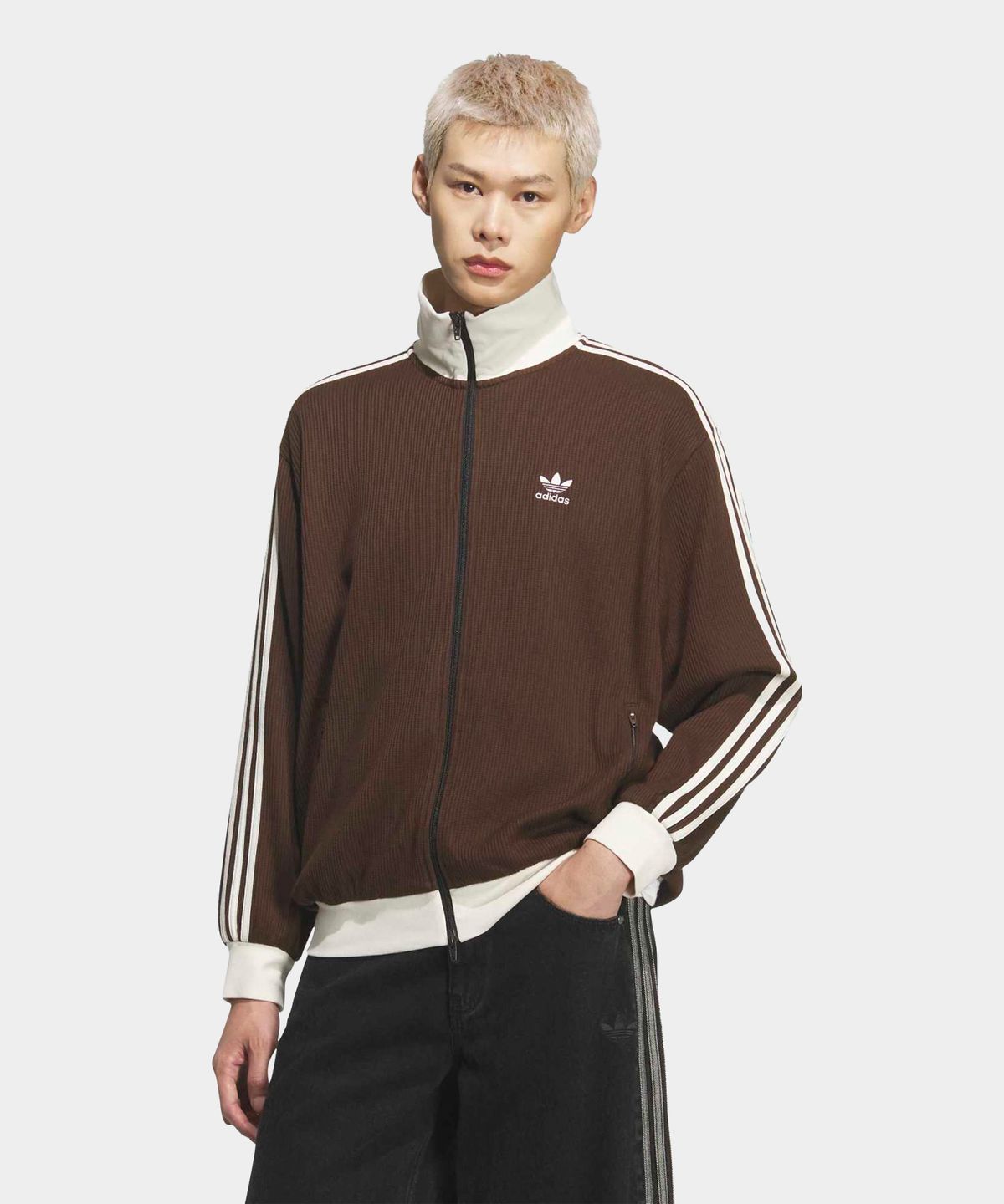 아디다스(ADIDAS) 와플 클래식 트랙탑 - 다크브라운 / KQ6865