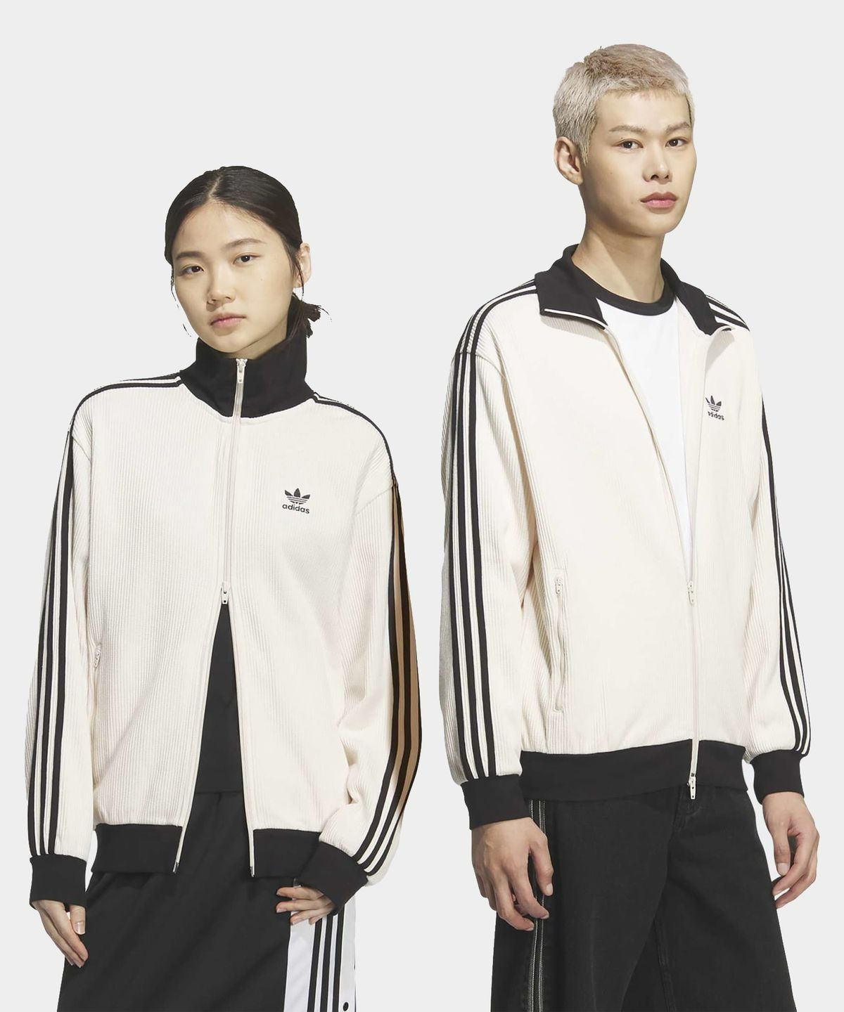 아디다스(ADIDAS) 와플 클래식 트랙탑 - 원더화이트 / KQ6864