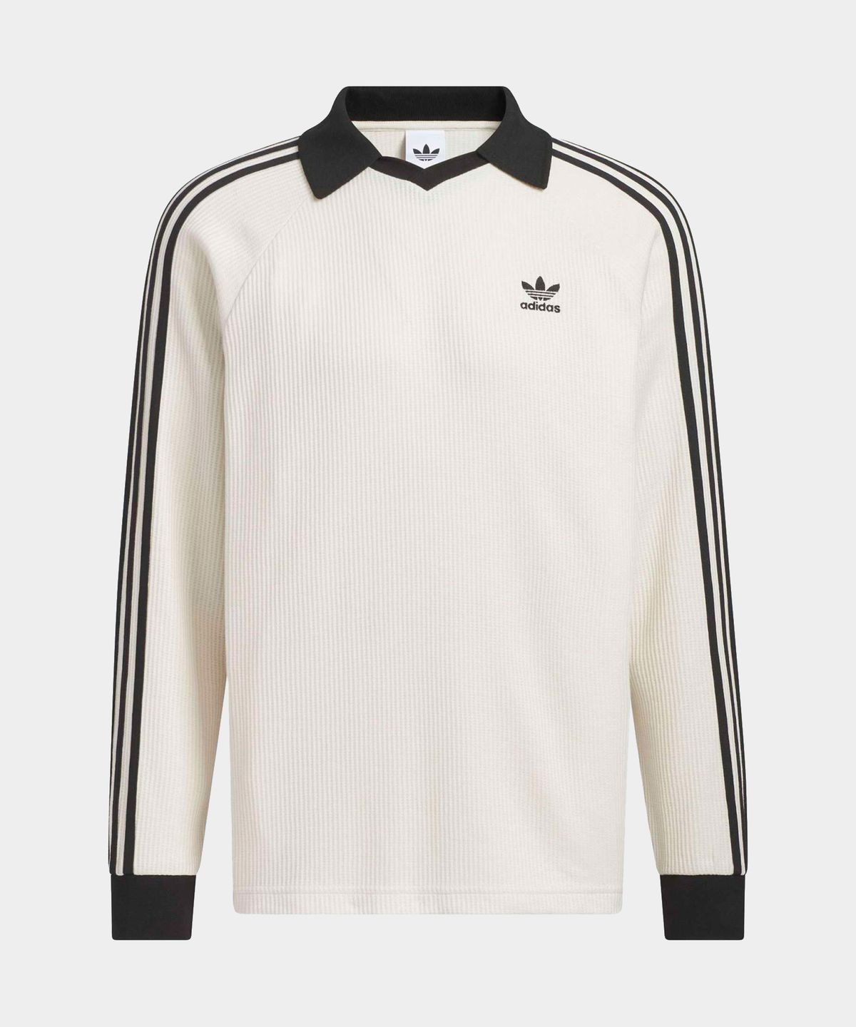 아디다스(ADIDAS) 와플 롱 슬리브 폴로 티 - 원더화이트 / KQ6867