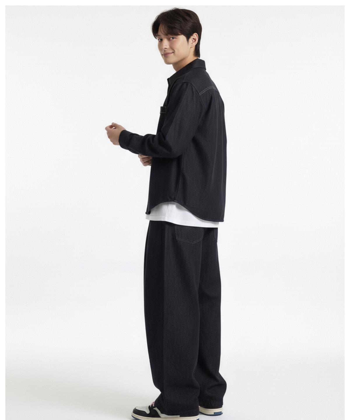 더블제이디(DOUBLE JD) 생지 포켓 긴팔 셔츠