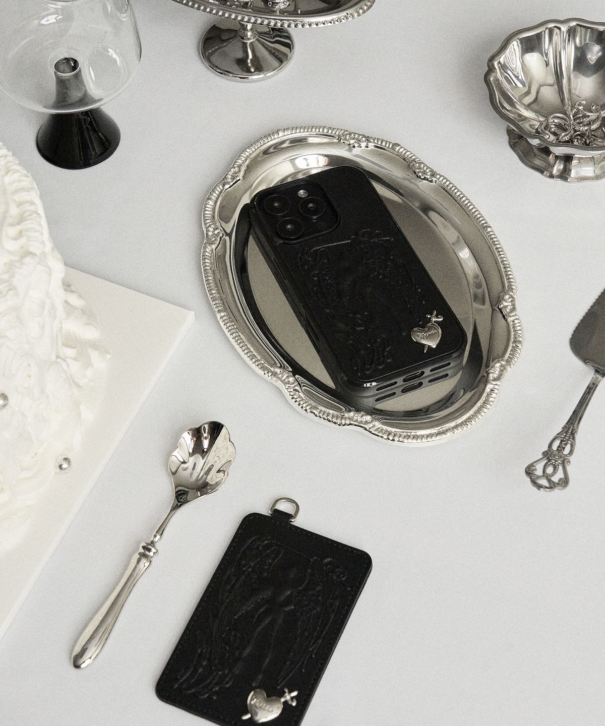 카시코(KASHIKO) Angel Heart Card Holder Black