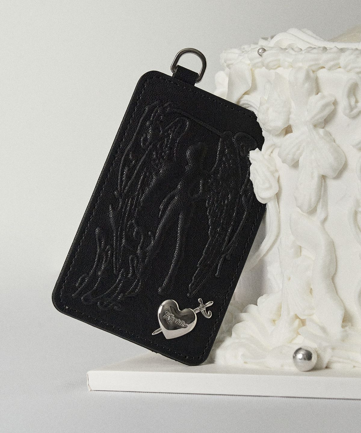 카시코(KASHIKO) Angel Heart Card Holder Black